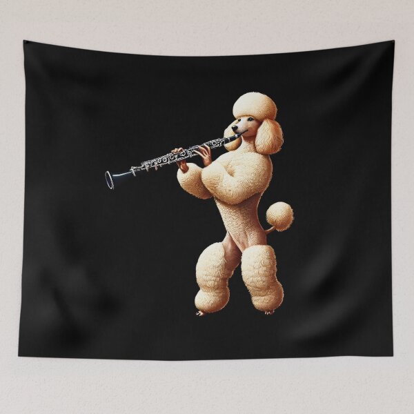 Item preview, Poodle Playing Oboe Player Dog Lover designed and sold by Kimberley King Art  King Art.