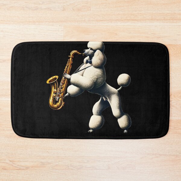 Item preview, Poodle Playing Saxophone Player Dog Lover designed and sold by Kimberley King Art  King Art.
