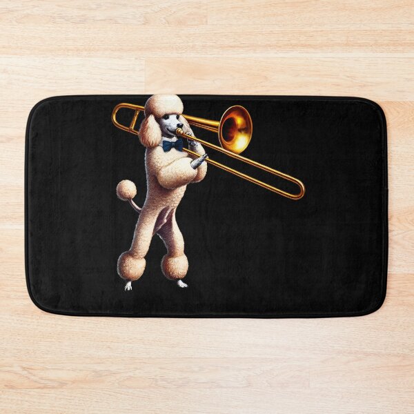 Item preview, Poodle Playing Trombone Player Dog Lover designed and sold by Kimberley King Art  King Art.