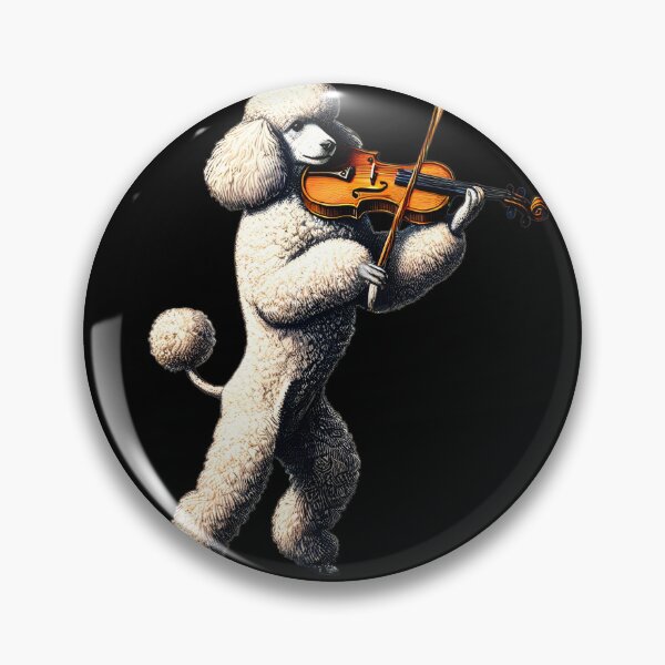 Item preview, Poodle Playing Violin Player Dog Lover designed and sold by Kimberley King Art  King Art.