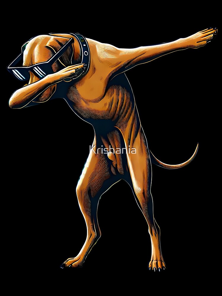 Thumbnail 3 of 3, Scarf, Dabbing Rhodesian Ridgeback Dog Lover designed and sold by Krishania.