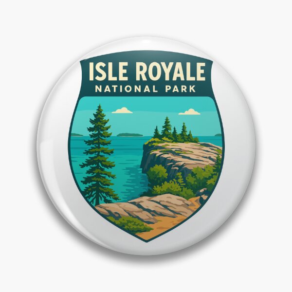 Item preview, Isle Royale National Park Retro Wilderness Sticker designed and sold by Ismeal Von.