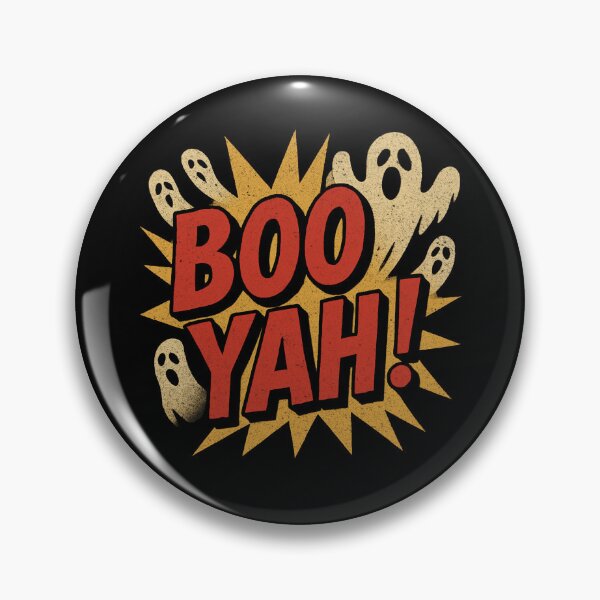 Item preview, Vintage Boo Yah! Halloween Design – Retro Horror Ghost Poster Style designed and sold by NovivoPrints.
