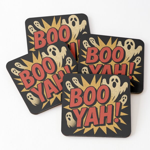 Item preview, Vintage Boo Yah! Halloween Design – Retro Horror Ghost Poster Style designed and sold by NovivoPrints.