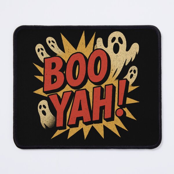 Item preview, Vintage Boo Yah! Halloween Design – Retro Horror Ghost Poster Style designed and sold by NovivoPrints.