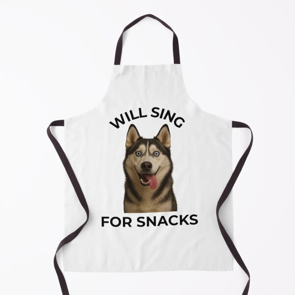 Item preview, Will Sing for Snacks – Funny Husky Dog Design designed and sold by FurRealGifts.