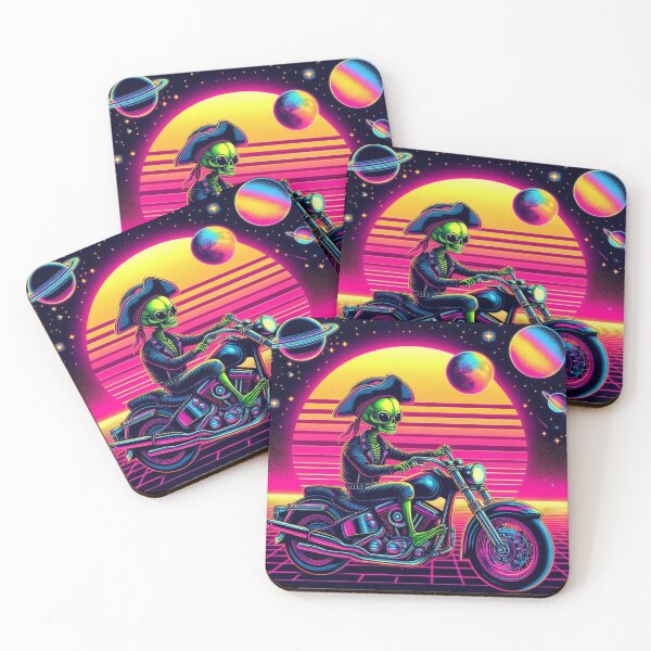 Item preview, Pirate alien motorcycle riding  designed and sold by Dogandesighn.