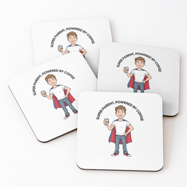 Item preview, Super Parent – Powered by Coffee designed and sold by Merch By Style.