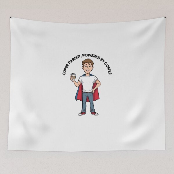 Item preview, Super Parent – Powered by Coffee designed and sold by Merch By Style.
