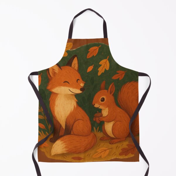 Item preview, Autumn Fox and Squirrel Illustration – Cozy Woodland Animals designed and sold by hiraum.
