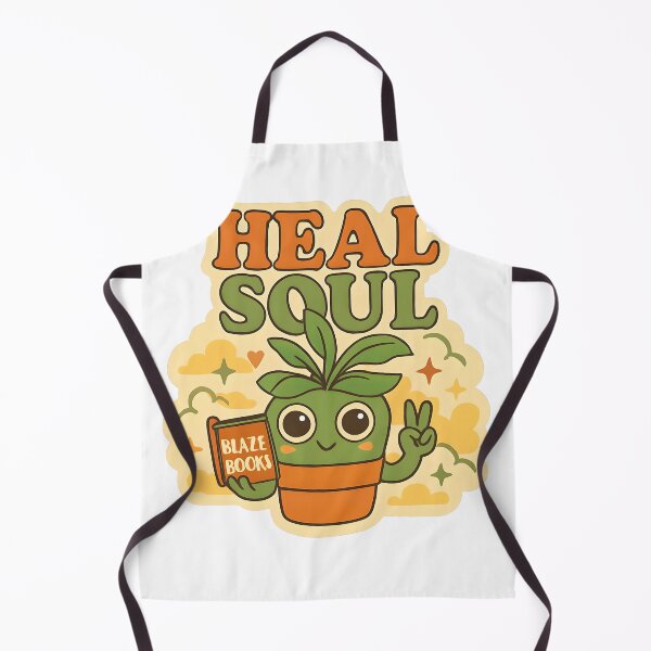 Item preview, Heal Soul – Cute Plant with Book & Peace Sign Sticker designed and sold by The Cozy High.