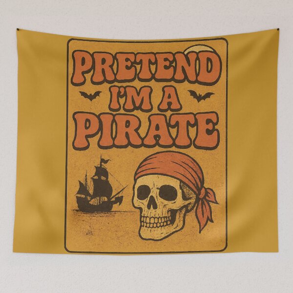 Item preview, Pretend I'm A Pirate Halloween Costume Funny Pirate Design designed and sold by Feline Rockstars.