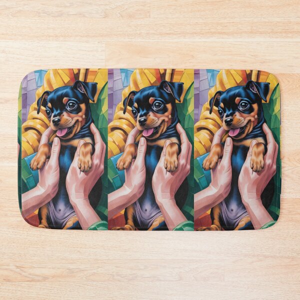 Item preview, Finna the Miniature Pinscher Puppy - Cute Dog Art  designed and sold by CanvasCarousel.