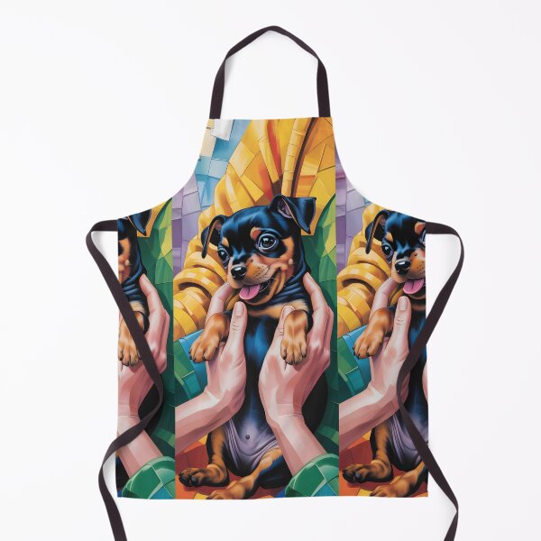 Item preview, Finna the Miniature Pinscher Puppy - Cute Dog Art designed and sold by CanvasCarousel.