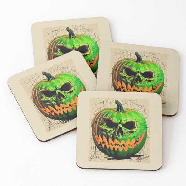 Item preview, "Sinister Halloween Pumpkin: Spookily Original Skull Design" designed and sold by Artisticanvas.
