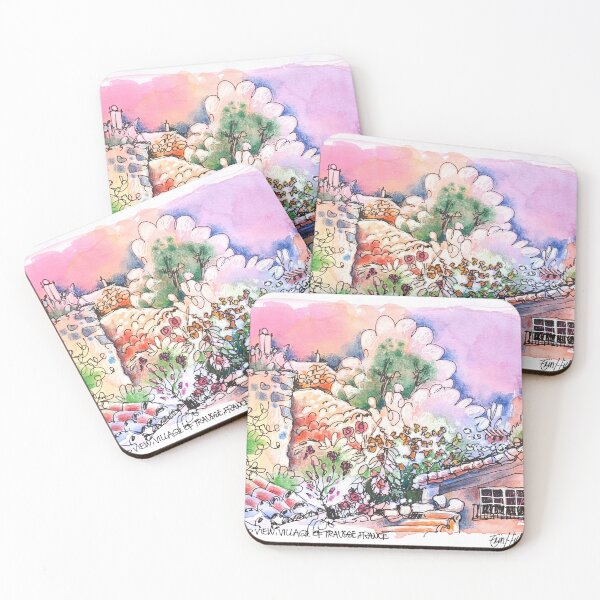 Item preview, Trausse Minervois. France. Sunset Rooftops designed and sold by ErinHillStudio.