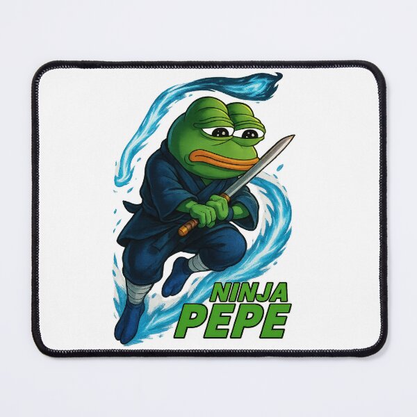 Item preview, Ninja Pepe – Epic Meme Warrior Digital Art designed and sold by Ar Limited Drops.