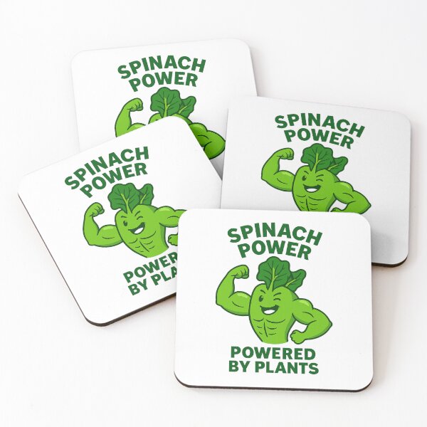 Item preview, Spinach Power – Powered by Plants – Funny Vegan Gym Meme designed and sold by Greek and Vegan.