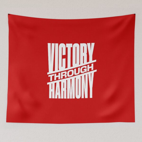 Item preview, Victory through Harmony white designed and sold by VRedBaller.