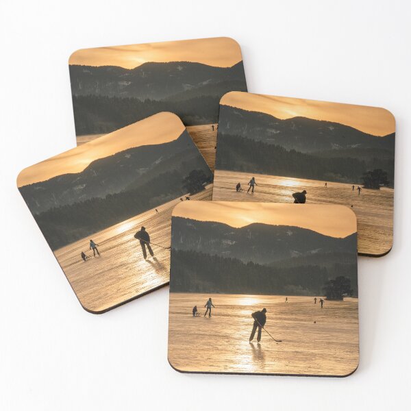 Item preview, Fun on frozen Lake Staffel at Sunset, Bavaria, Germany designed and sold by Kasia Design.