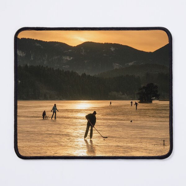 Item preview, Fun on frozen Lake Staffel at Sunset, Bavaria, Germany designed and sold by Kasia Design.