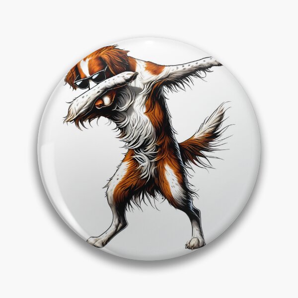 Item preview, Dabbing Brittany Dog Lover designed and sold by Kimberley King Art  King Art.