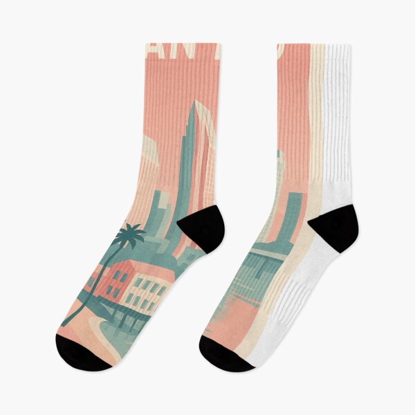 Item preview, San Diego – Vintage Pastel Poster of the Californian Bay designed and sold by Pink & California.