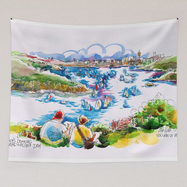 Item preview, Sydney. Manly, North Head, Sydney Sketchers  designed and sold by ErinHillStudio.