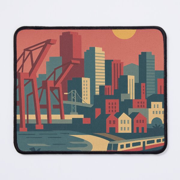 Item preview, Oakland – The colorful industrial vintage poster designed and sold by Pink & California.
