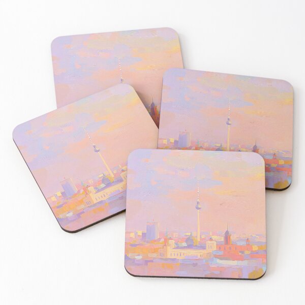Item preview, Berlin Skyline – Minimalist Oil Painting designed and sold by ArtHouseNiklas.