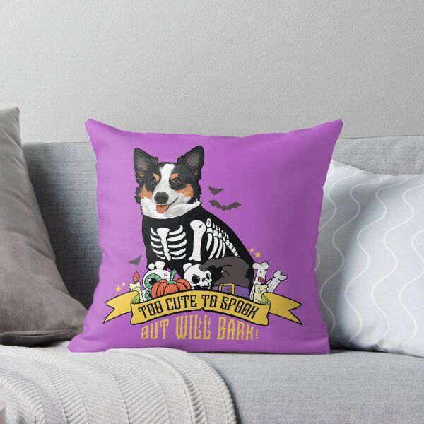 Item preview, Too Cute to Spook But Will Bark Adorable Halloween Dog designed and sold by chillaxcats.