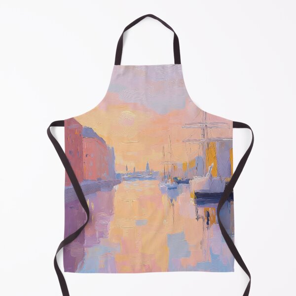 Item preview, Hamburg Harbor – Impressionist Pastel Painting designed and sold by ArtHouseNiklas.