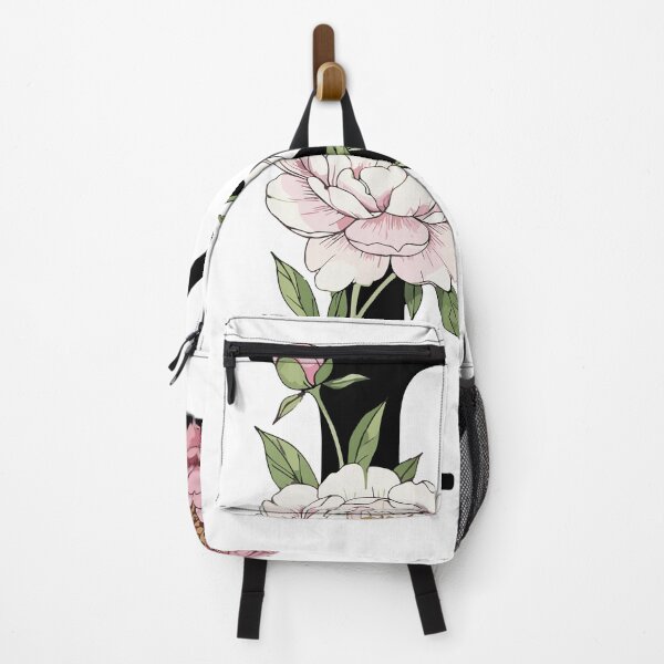 Item preview, K Botanical Monogram. Detailed Peony Drawing designed and sold by JalalMsd.