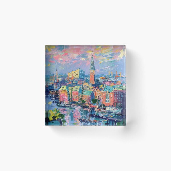 Item preview, Hamburg Elbphilharmonie – Oil painting cityscape designed and sold by ArtHouseNiklas.