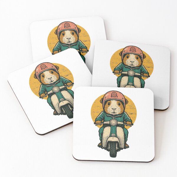 Item preview, Whimsy On Wheels: Vespa-Bound Guinea Pig designed and sold by AS Vectorhaus.