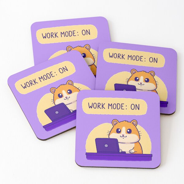 Item preview, Work Mode On Hamster Illustration designed and sold by kacperartdesign.