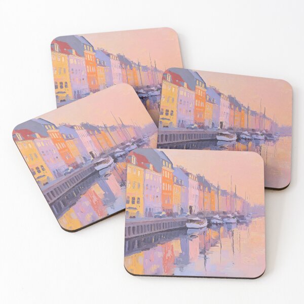 Item preview, Copenhagen Harbor – Pastel Oil Painting designed and sold by ArtHouseNiklas.