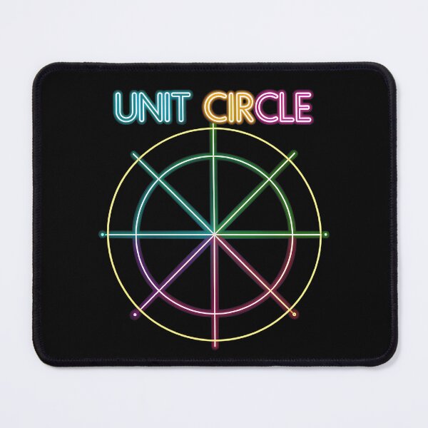 Item preview, First Quadrant Unit Circle – Neon Math Design for Trigonometry & Geometry Lovers designed and sold by VividOrganica.