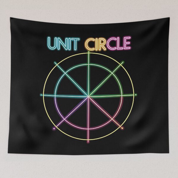 Item preview, First Quadrant Unit Circle – Neon Math Design for Trigonometry & Geometry Lovers designed and sold by VividOrganica.