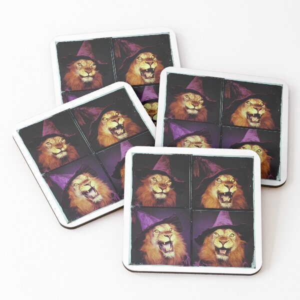 Item preview, Funny Halloween Lion in Witches Hat – Silly Photobooth Animal designed and sold by RockFireMerch.