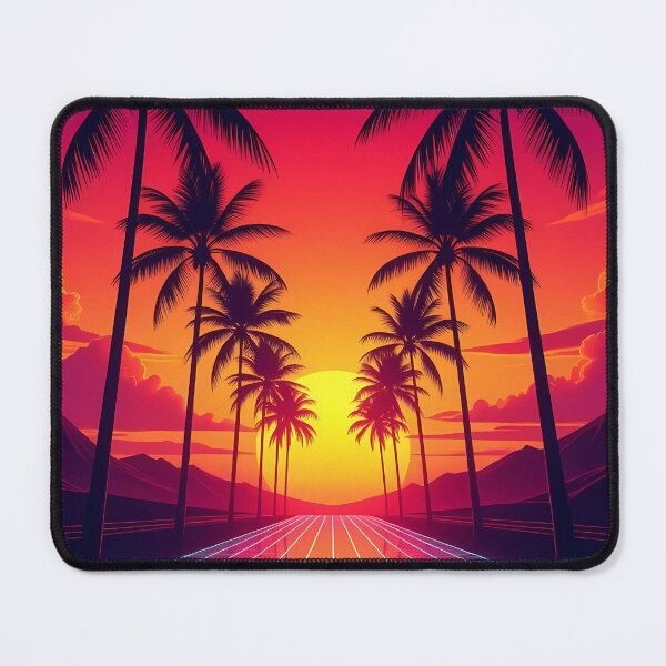 Item preview, Retro Sunset Trees Matrix Postcard (image size 6656x9984) designed and sold by Digital-Davinci.