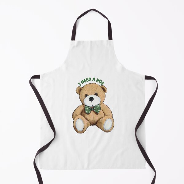Item preview, I Need a HUG, with Cute Sad Teddy Bear Wearing a Bow Tie designed and sold by JoyfulWhimsy.