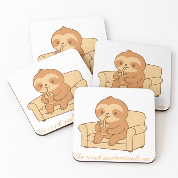 Item preview, The Couch Understands Me – Cute Baby Sloth Drinking on Couch T-Shirt designed and sold by Jambalaya7.