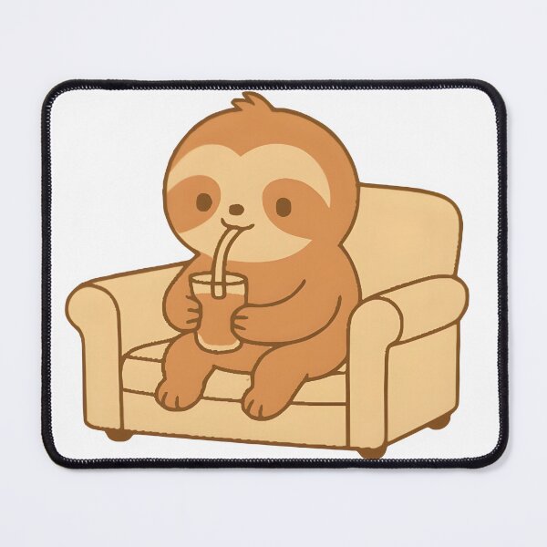 Item preview, The Couch Understands Me – Cute Baby Sloth Drinking on Couch T-Shirt designed and sold by Jambalaya7.