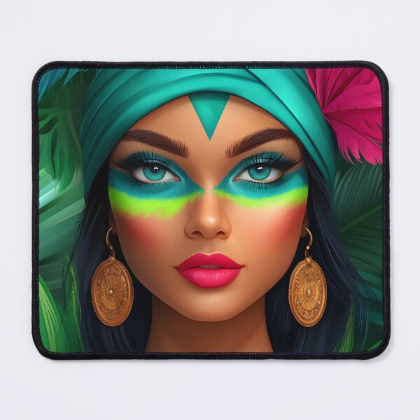 Item preview, Vibrant Face Paint and Feathers in Tropical Setting designed and sold by Artessie.