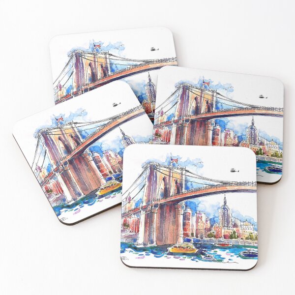Item preview, New York City. Brooklyn Bridge. designed and sold by ErinHillStudio.
