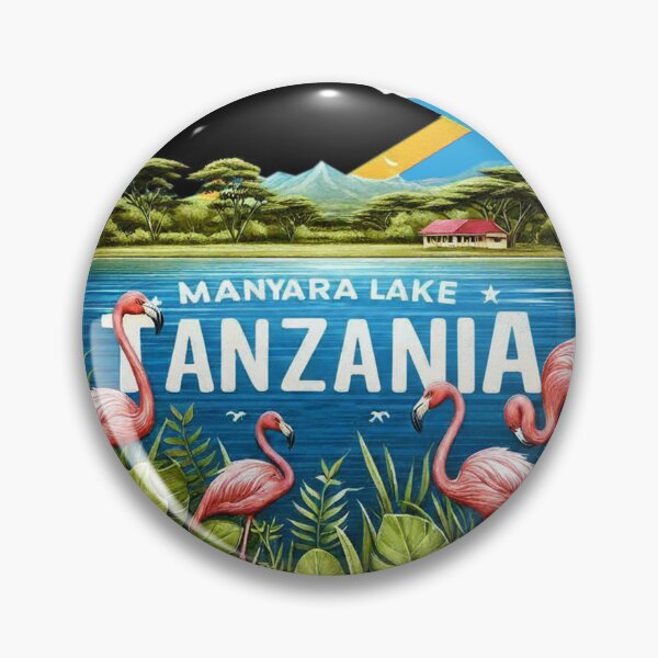Item preview, Lake Manyara Tanzania Map Flag  designed and sold by vectcd.