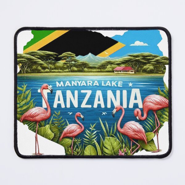 Item preview, Lake Manyara Tanzania Map Flag designed and sold by vectcd.