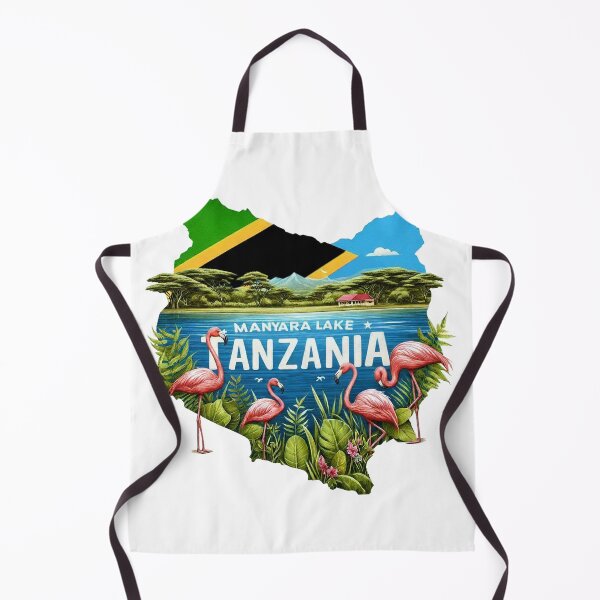 Item preview, Lake Manyara Tanzania Map Flag designed and sold by vectcd.