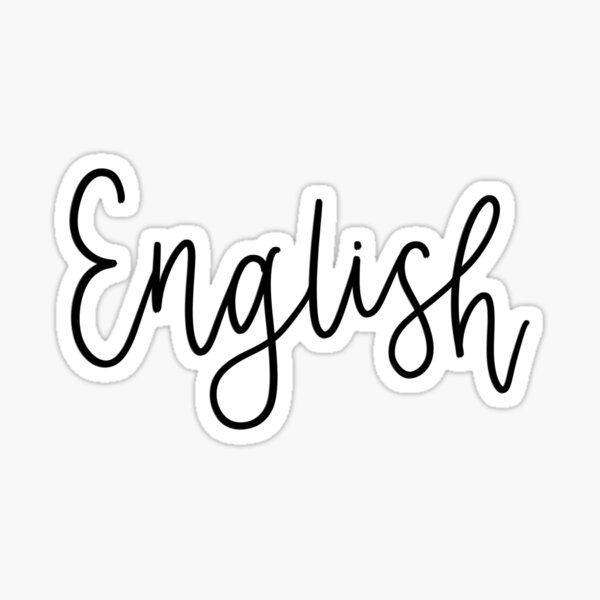 English - Folder/Binder sticker Sticker